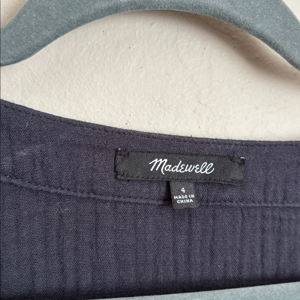 Madewell Baby Doll V-Neck Tunic 100% cotton size 4 - Picture 2 of 6